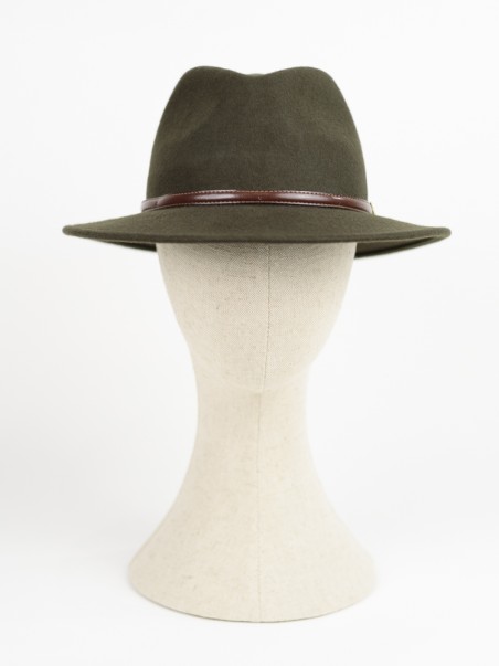 SOMBRERO DE FIELTRO BRITISH. 100% LANA. COLOR VERDE