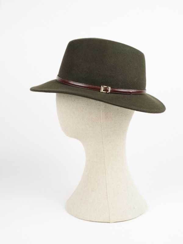 Sombrero de fieltro verde de British Cotton.